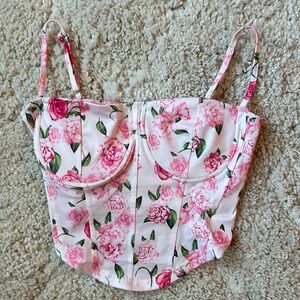 Floral corset top (unworn)